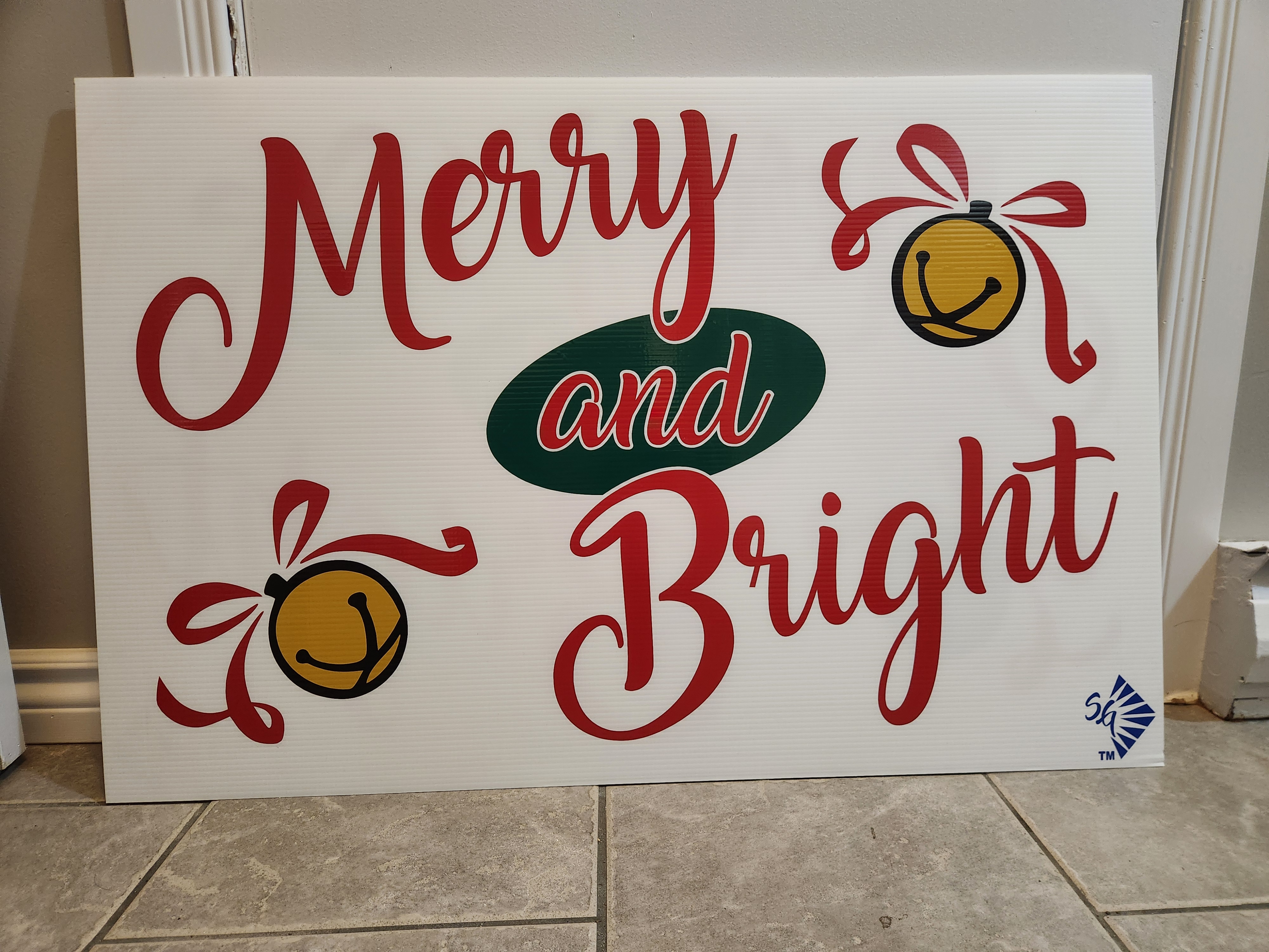 christmas theme sign